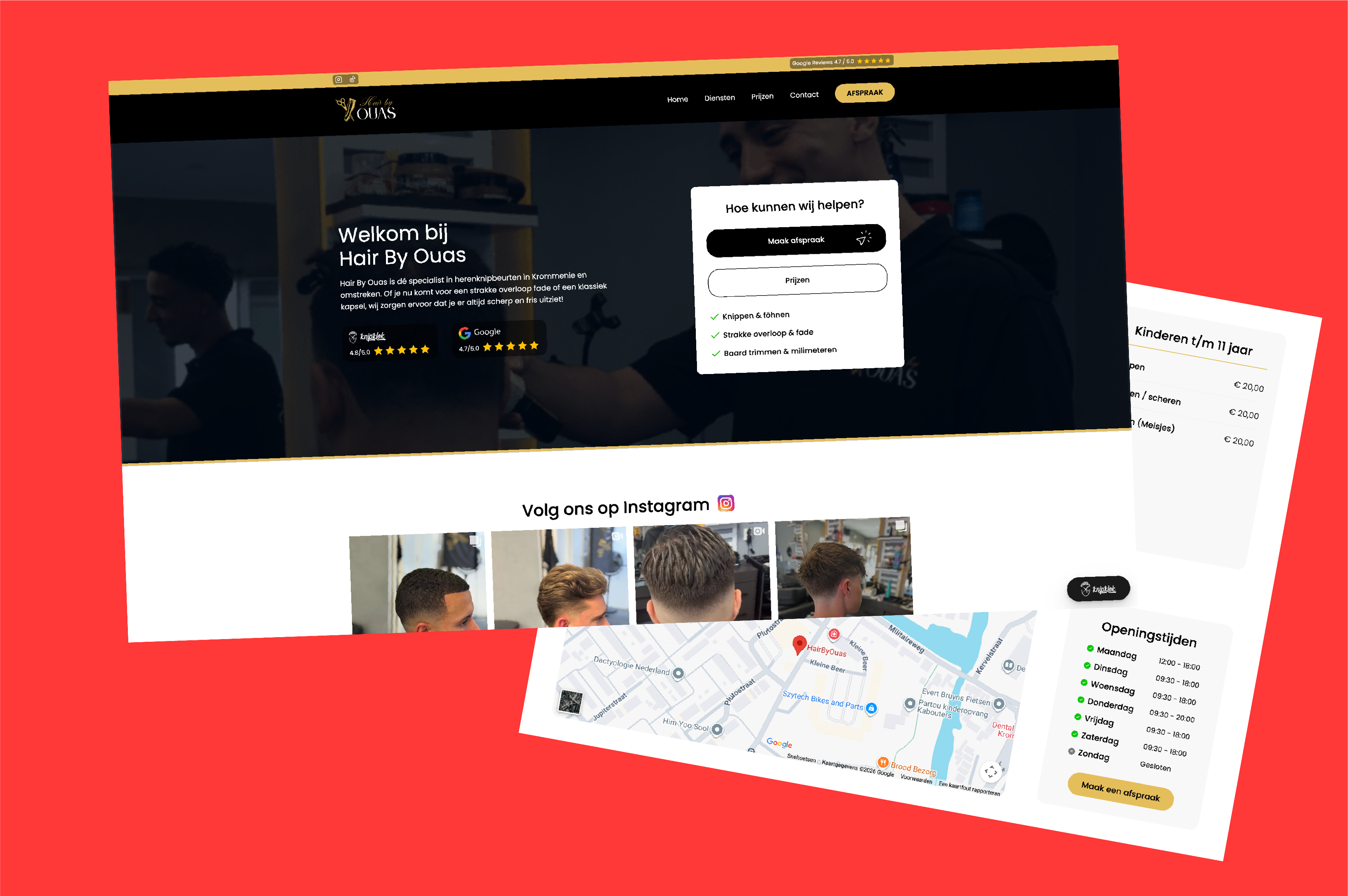 Website van Hair by Ouas